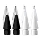 Apple Pencil 1/2 toppar - 2 vita, 2 svarta, 2 trans.