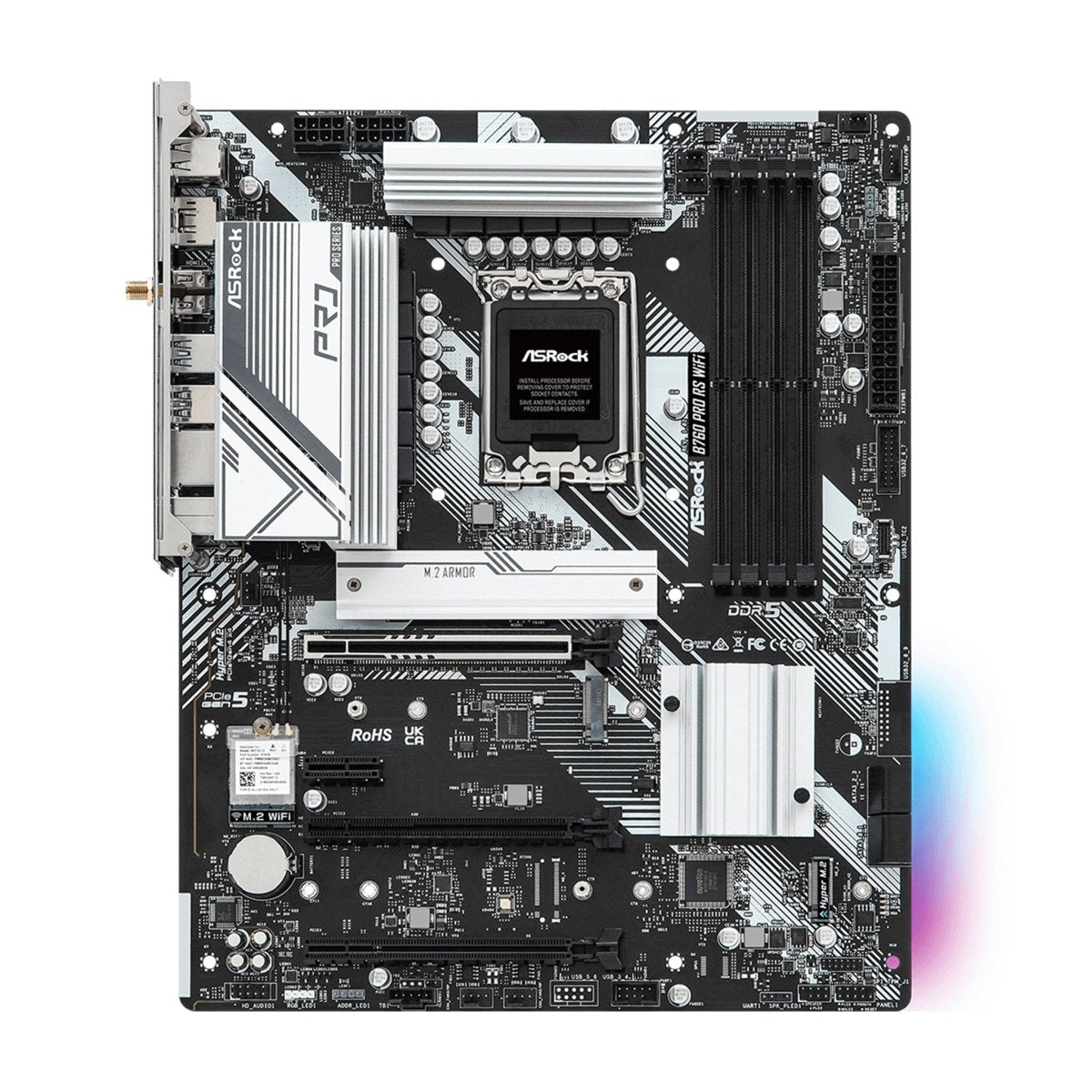 ASRock B760 PRO RS WIFI DDR5 LGA1700 Intel B760 ATX-moderkort
