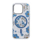 Gradient Floral Magnetic Case For iPhone 16 Pro Max Blue