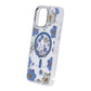 Gradient Floral Magnetic Case For iPhone 16 Pro Max Blue