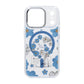 Gradient Floral Magnetic Case For iPhone 17 Pro Blue