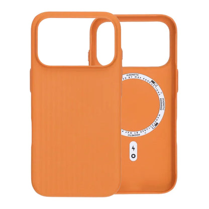 Korrugerat Skal med Magsafe för iPhone 17 Pro - Orange