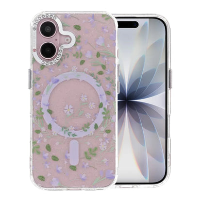 Blommigt Skal med Magsafe för iPhone 17 - Lavender