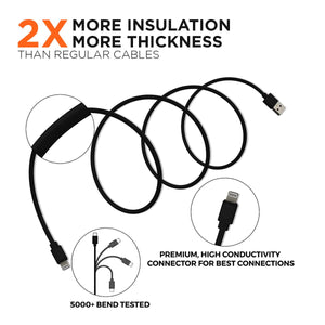 G-SP MFi Certified iPhone Lightning Cable Black 3m