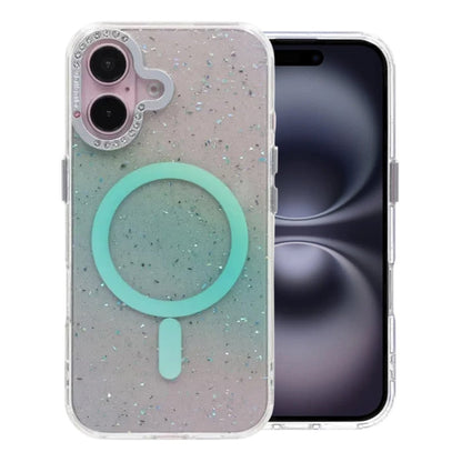 Glitter Diamond Magnetic Case - iPhone 16 Green