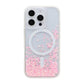 Diamond Quicksand Magnetic Case For iPhone 16 Pro Max Pink