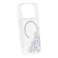 Diamond Quicksand Magnetic Case For iPhone 17 Pro White