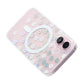 Laser Engraved Floral Rhinestone MagSafe Case For iPhone 16 Mini Cream Blossom