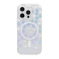 Laser Engraved Floral Rhinestone MagSafe Case For iPhone 16 Pro Max Mini Cream Blossom