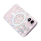 Laser Engraved Floral Rhinestone MagSafe Case For iPhone 17 White Daisy