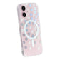 Laser Engraved Floral Rhinestone MagSafe Case For iPhone 17 White Daisy