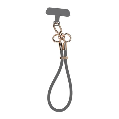 Silicone Short Phone Wrist Lanyard for Phone Case Dark Gray