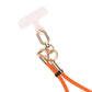 Silicone Short Phone Wrist Lanyard for Phone Case Orange