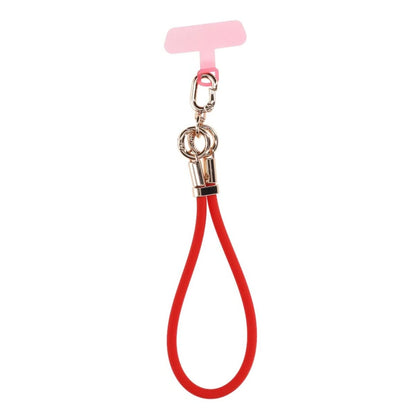 Silicone Short Phone Wrist Lanyard for Phone Case Red