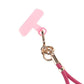 Silicone Short Phone Wrist Lanyard for Phone Case Rose red