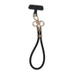 Silicone Short Phone Wrist Lanyard for Phone Case Black