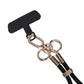 Silicone Short Phone Wrist Lanyard for Phone Case Black