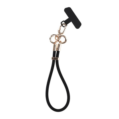 Silicone Short Phone Wrist Lanyard for Phone Case Black