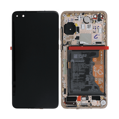Huawei P40 Skärm med LCD Display + Batteri Original - Guld