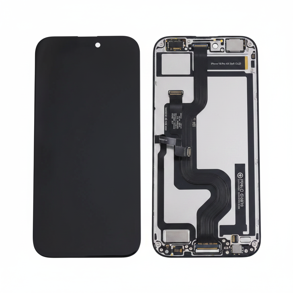 iPhone 16 Pro HX soft OLED screen - front and back view
