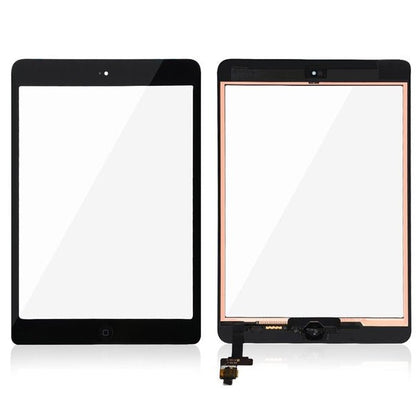 iPad Mini/Mini 2 Glas med Touchskärm med Hemknapp Flexkabel Premium - Svart