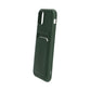 Silicone Case with Card Holder iPhone 11 - Military green