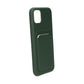 Silicone Case with Card Holder iPhone 11 - Military green