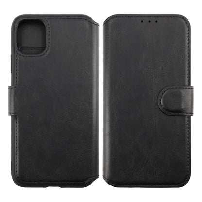 RV Flip Stand TPU Leather Wallet Case Black for Apple iPhone 11 High Quality