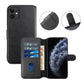 RV Flip Stand TPU Leather Case Black For iPhone 11
