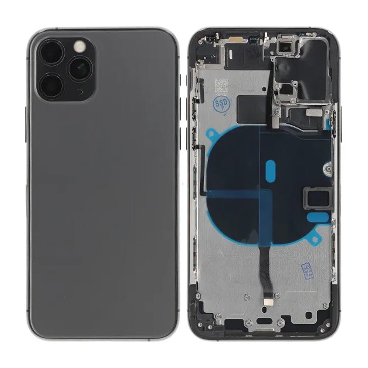 iPhone 11 Pro Baksida med Komplett Ram OEM - Svart