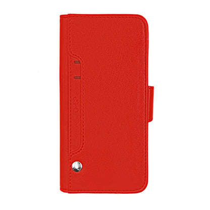 iPhone 11 Pro Max Plånboksfodral Stativ med extra Kortfack - Röd