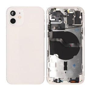 iPhone 12 Baksida med Komplett Ram OEM - Vit