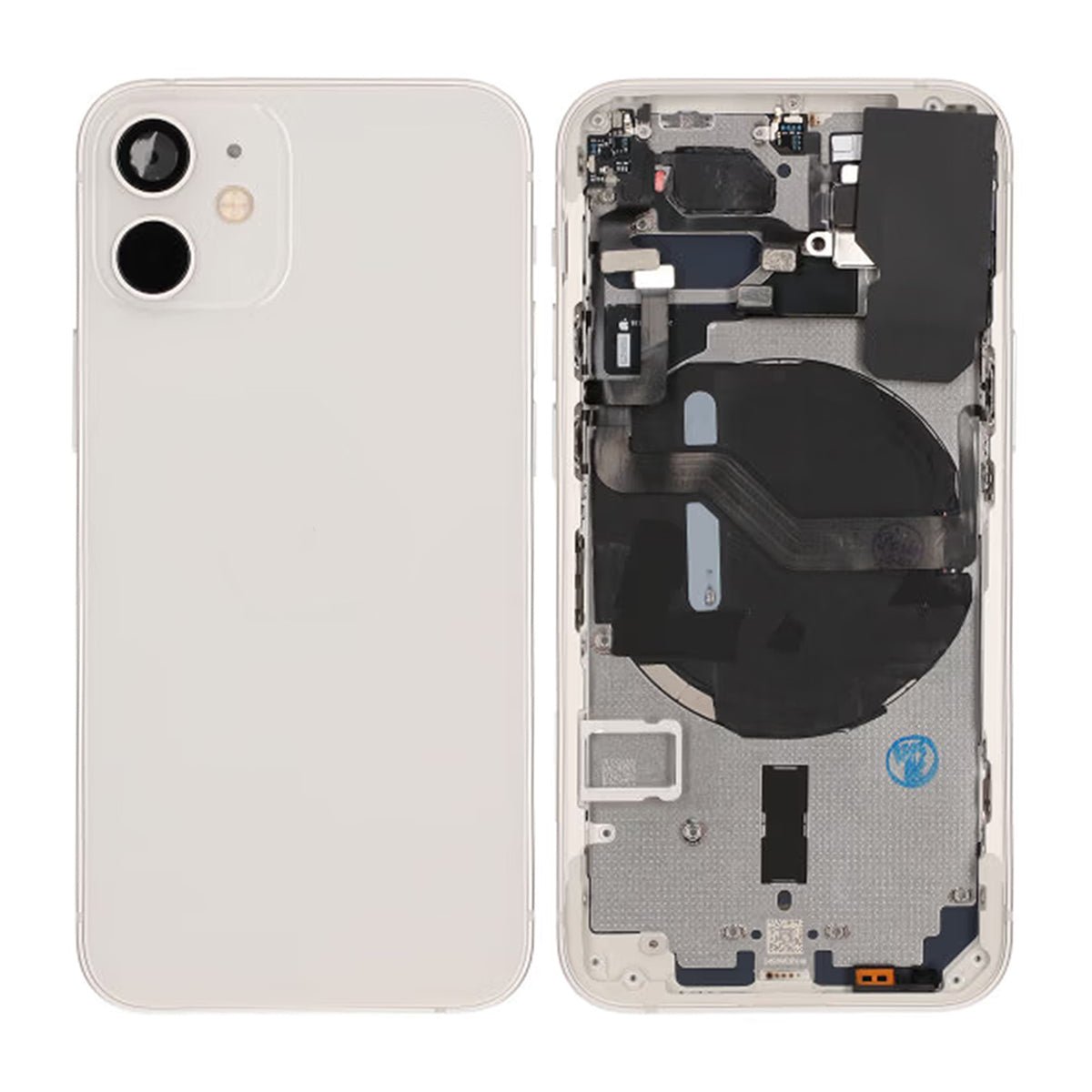 iPhone 12 Mini Baksida Komplett Med Smådelar - Vit
