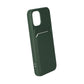 iPhone 12 Mini Silikonskal med Korthållare - Militärgrön