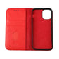 iPhone 12 Mini Plånboksfodral Läder Rvelon - Röd