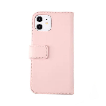iPhone 12 Mini Plånboksfodral Läder Rvelon - Rosa