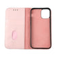 iPhone 12 Mini Plånboksfodral Läder Rvelon - Rosa