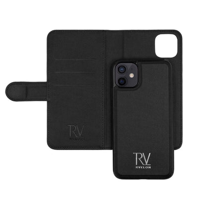 RV Magnetic Wallet Case-iPhone 12 Mini - Black