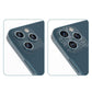 iPhone 12 Pro Max Linsskydd med Metallram - Blå (3-pack)