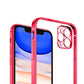 iPhone 12 Pro Mobilskal med Kameraskydd - Röd/transparent