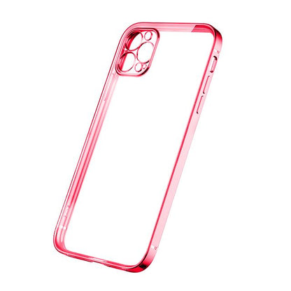 iPhone 12 Pro Mobilskal med Kameraskydd - Röd/transparent