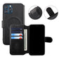 RV Flip Stand TPU Leather Wallet Case Black for Apple iPhone 12/12 Pro High Quality
