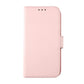 Rvelon Plånboksfodral Läder för iPhone 12 och 12 Pro - Rosa