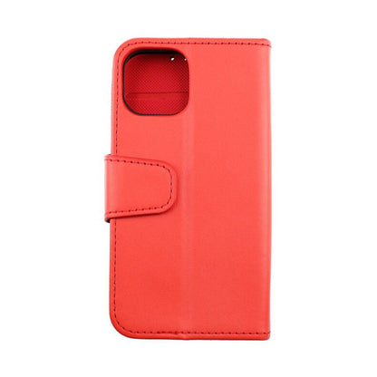 iPhone 13 Mini Plånboksfodral Extra Kortfack Rvelon - Röd