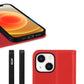 iPhone 13 Plånboksfodral Läder Rvelon - Röd
