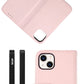 iPhone 13 Plånboksfodral Läder Rvelon - Rosa