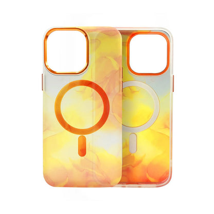 iPhone 13 Pro Max MagSafe Mobilskal - Orange Abstrakt