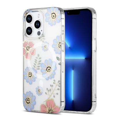 iPhone 13 Pro Max Case MagSafe - Flowers Red/Blue