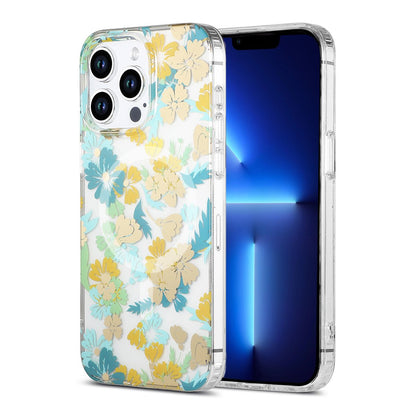iPhone 13 Pro Max Case MagSafe - Flowers Turquoise