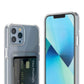 iPhone 13 Pro Max Case with Card Holder TPU - Transparent